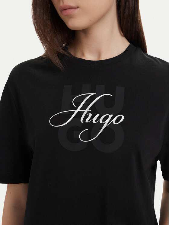 HUGO HUGO Тишърт Dashire_5 50566678 Черен Relaxed Fit