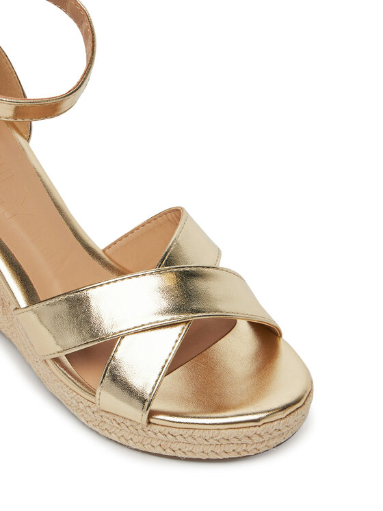 ONLY Shoes ONLY Shoes Espadrilles Onlamelia-18 Pu Foil Wedge 15335554 Goldfarben