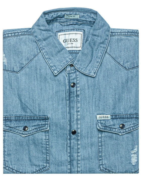 Guess Guess Camicia Truckee M0YH02 D14LM Blu Regular Fit