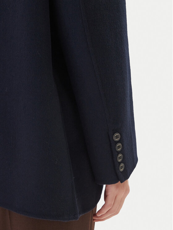 ViCOLO ViCOLO Вовняне пальто TF0005 Cиній Regular Fit