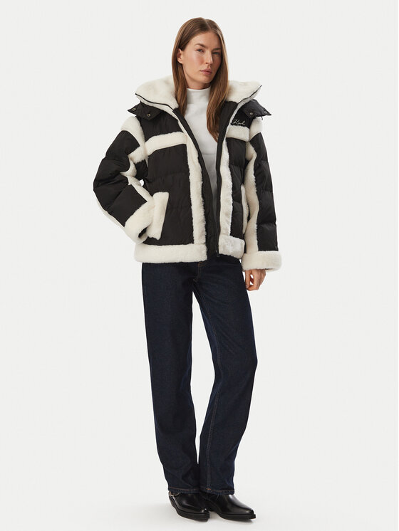 KARL LAGERFELD KARL LAGERFELD Kurtka zimowa B4W15004 Czarny Regular Fit