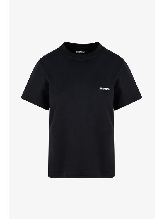 Misaga Misaga T-Shirt HORIZON T-SHIRT Czarny Regular Fit