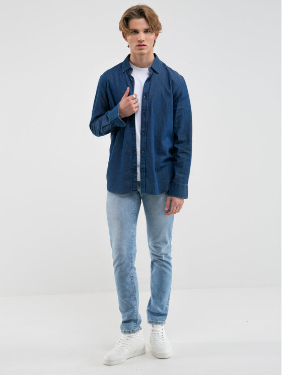 BIG STAR BIG STAR Jeansy TERRY SLIM_252_190 Niebieski Slim Fit