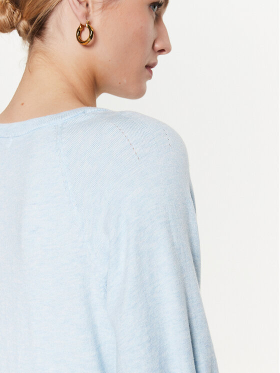 Moss Copenhagen Moss Copenhagen Bluzka 17527 Błękitny Basic Fit