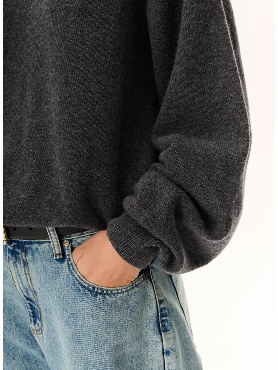 LEBRAND LEBRAND Sweter Beth Szary Regular Fit