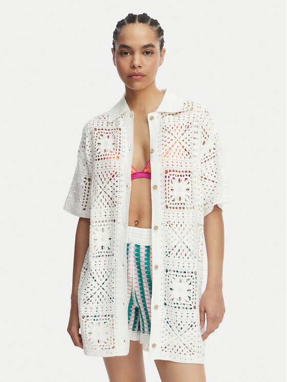 Banana Moon Banana Moon Vestito da spiaggia Kiria Minorca MXR10 Bianco Regular Fit