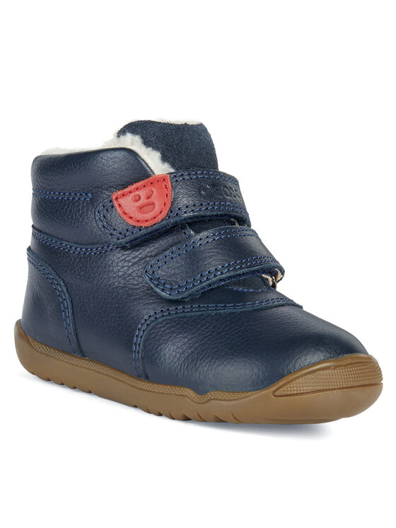 Scarpe Geox B Macchia Boy A In Pelle Per Bambini E Ragazzi, Chiusura Lampo, Taglia 26 EU