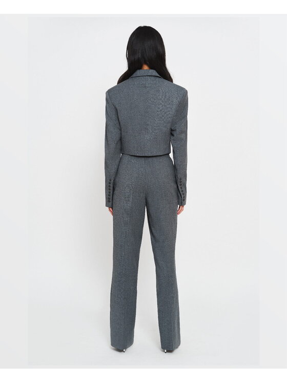 BENU BENU Pantaloni di tessuto szare Grigio Straight Fit