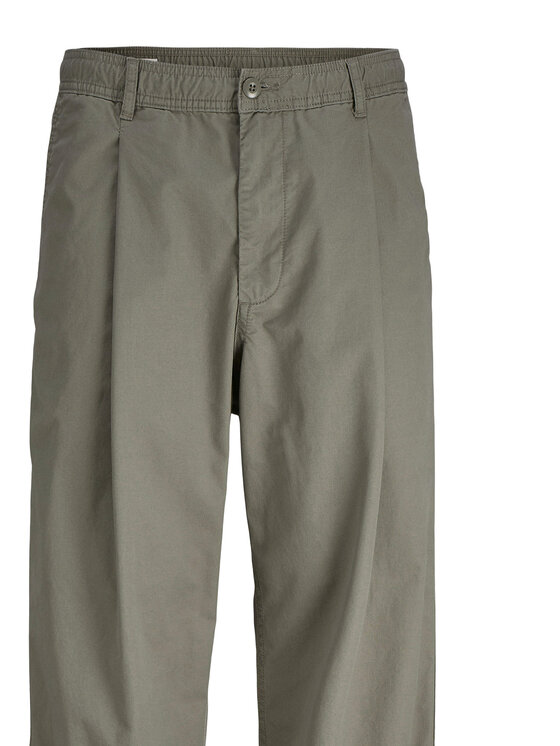Jack & Jones Jack & Jones Текстилни панталони Owen Cade 12282385 Зелен Baggy Fit