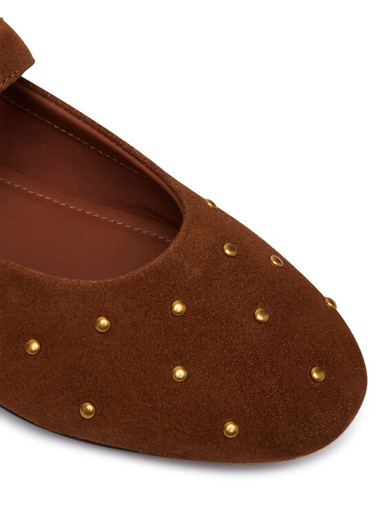 Tommy Hilfiger Tommy Hilfiger Balerini Th Buckle Suede Stud Ballerina FW0FW09666 Maro