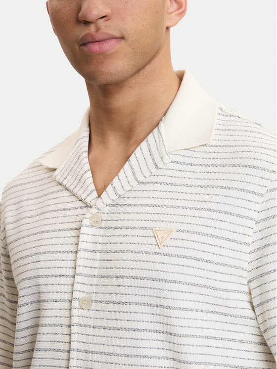 Guess Guess Риза M6GP12 K3105 Бежов Regular Fit