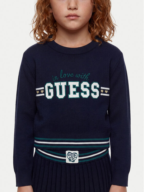 Guess Guess Komplet bluzka i spódnica K6YG02 Z0815 Granatowy Regular Fit