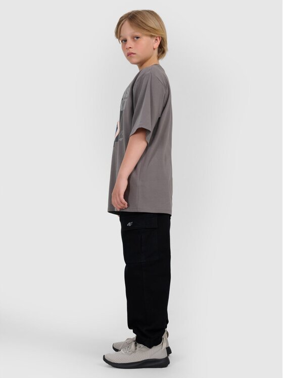 4F 4F T-Shirt 4FJRAW25TTSHM3062-24S Szary Oversize