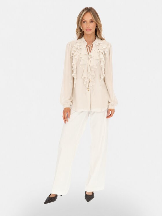 L’AF L’AF Bluzka Boho Beżowy Regular Fit