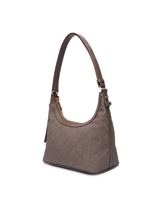 Calvin Klein Calvin Klein Geantă Emblem Aop Sueded Shoulder Bag LV04F3880G Bej