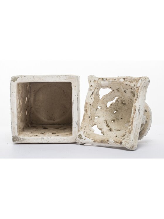 MIAhome MIAhome Lampion cementowy 37x15x15 cm SEMINT Beżowy