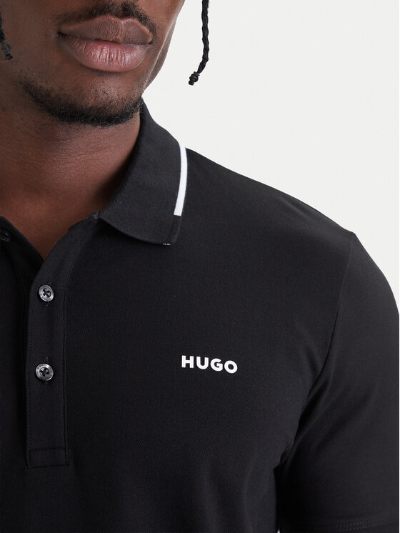 HUGO HUGO Polokošeľa Dinoso222 50467344 Čierna Slim Fit