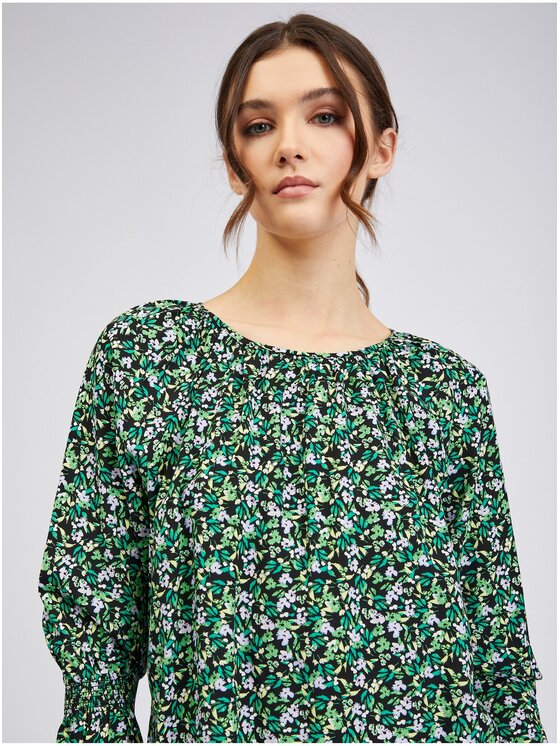 Orsay Orsay Bluzka 619143884000__34 Zielony Regular Fit