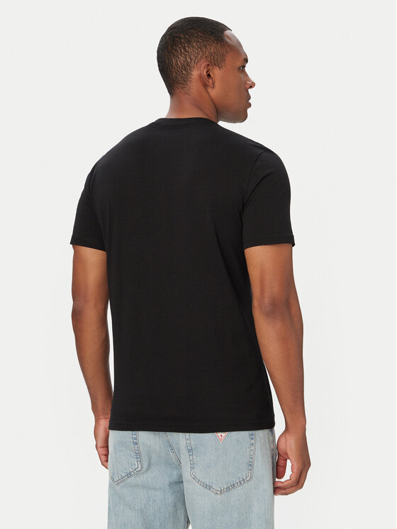 Guess Guess Marškinėliai M6GI11 K2992 Juoda Slim Fit