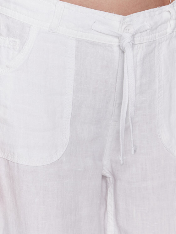 BDG Urban Outfitters BDG Urban Outfitters Παντελόνι υφασμάτινο BDG LINEN FIVE POCKET 76475037 Λευκό