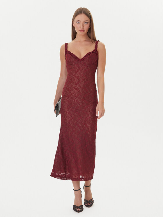 Bardot Bardot Kokteilinė suknelė Alegra Stretch Lace 59964DB Vyšninė Regular Fit