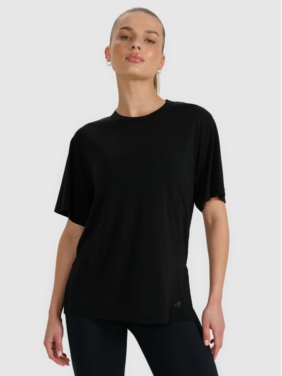 4F 4F T-Shirt 4FRAW25TTSHF3408-20S Μαύρο Oversize
