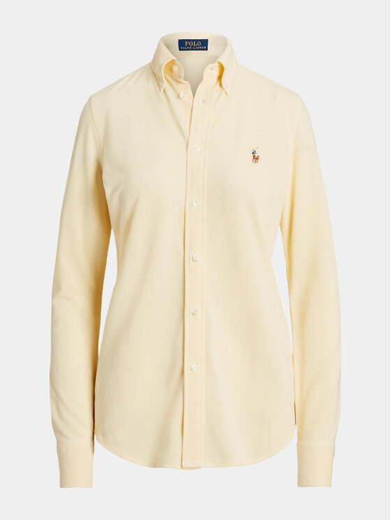Polo Ralph Lauren Polo Ralph Lauren Koszula Ls Knt Ox St 211924258002 Żółty Slim Fit