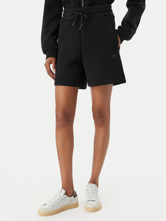 Guess Guess Športne kratke hlače Elly V2YD10 K7UW2 Črna Relaxed Fit