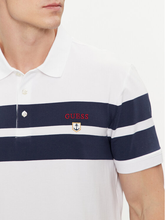 Guess Guess Polo M4GP10 KC741 Biały Regular Fit