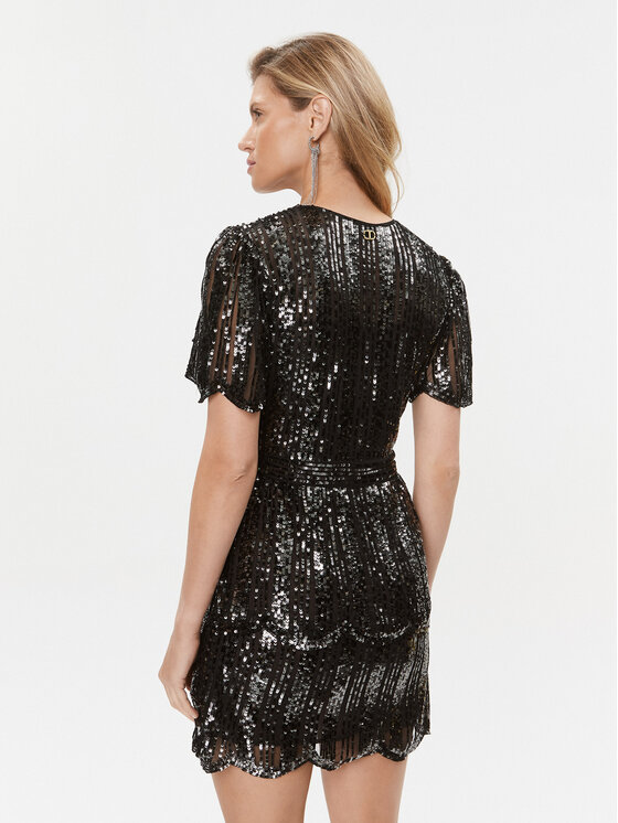 TWINSET TWINSET Sukienka koktajlowa 232TT2050 Czarny Regular Fit
