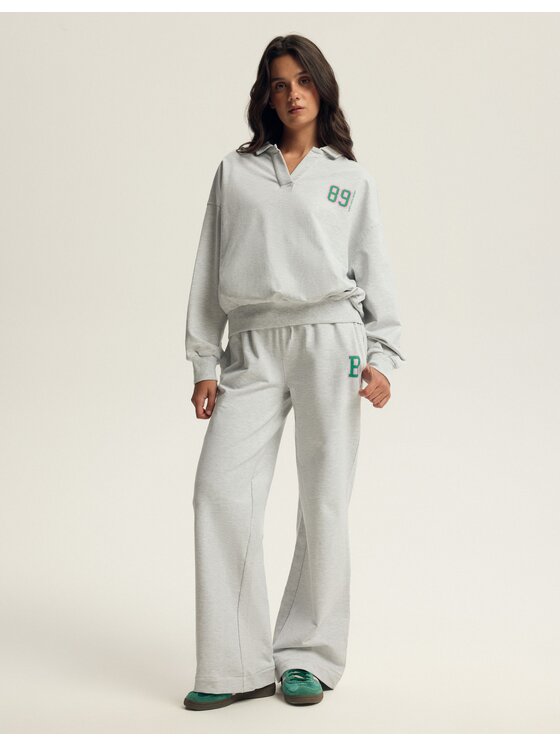 Esotiq Esotiq Bluza 43807 Szary Baggy Fit