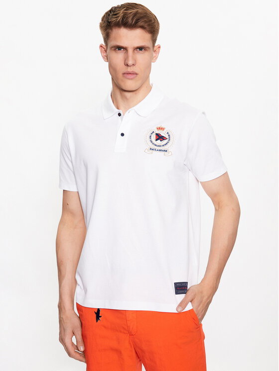 Paul&Shark Polokošeľa 23411278 Biela Regular Fit