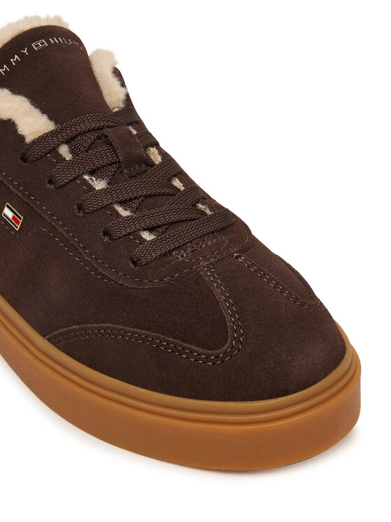 Tommy Hilfiger Tommy Hilfiger Laisvalaikio batai Th Chic Cupsole Wl FW0FW09597 Tamsiai ruda