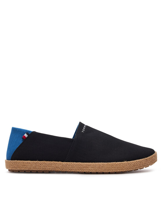 Tommy Hilfiger Tommy Hilfiger Espadrilky Hilfiger Espadrille Core Textile FM0FM04981 Čierna