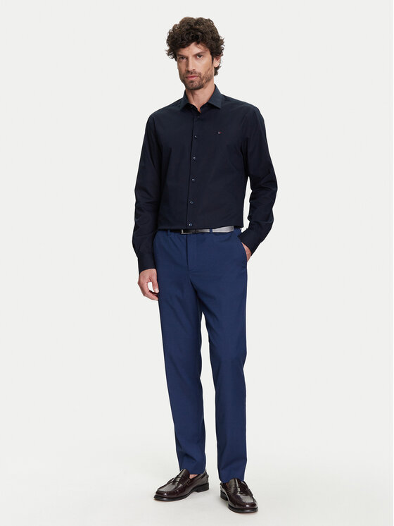 Tommy Hilfiger Tommy Hilfiger Srajca MW0MW38347 Mornarsko modra Slim Fit