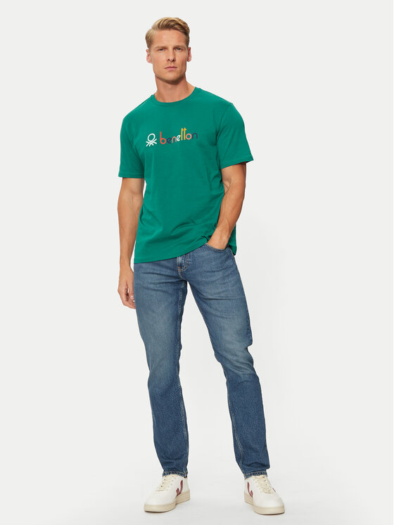 United Colors Of Benetton United Colors Of Benetton Tričko 3I1XU109Q Zelená Relaxed Fit