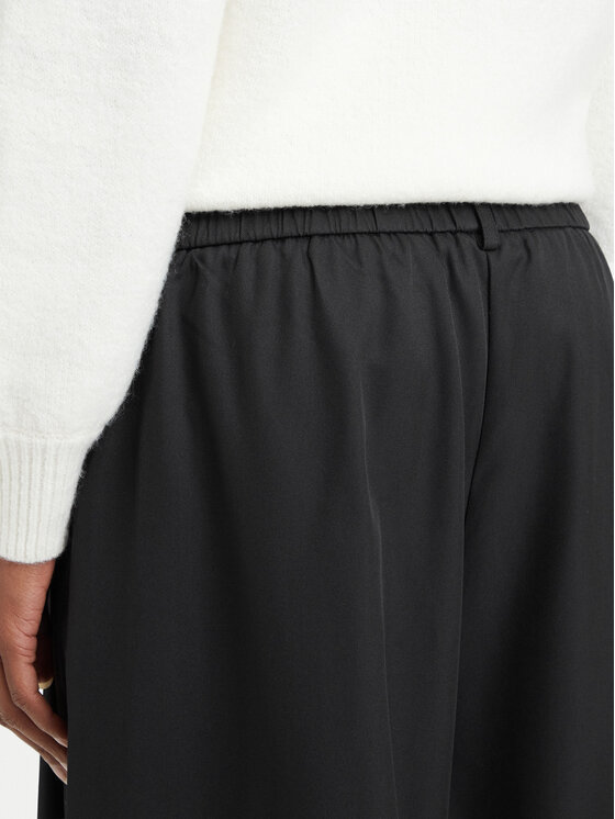 Nautica Nautica Bavlnené nohavice 62SPDD1403 Čierna Wide Leg