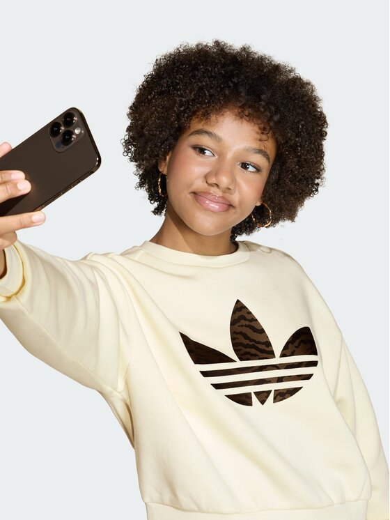 adidas adidas Bluza 159113 Kremowy Loose Fit