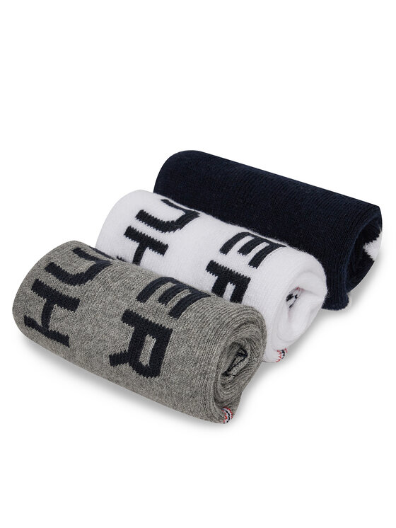 Hunter Hunter Șosete lungi AS_HUNTER_01Z_SS25 (3-PACK) Alb