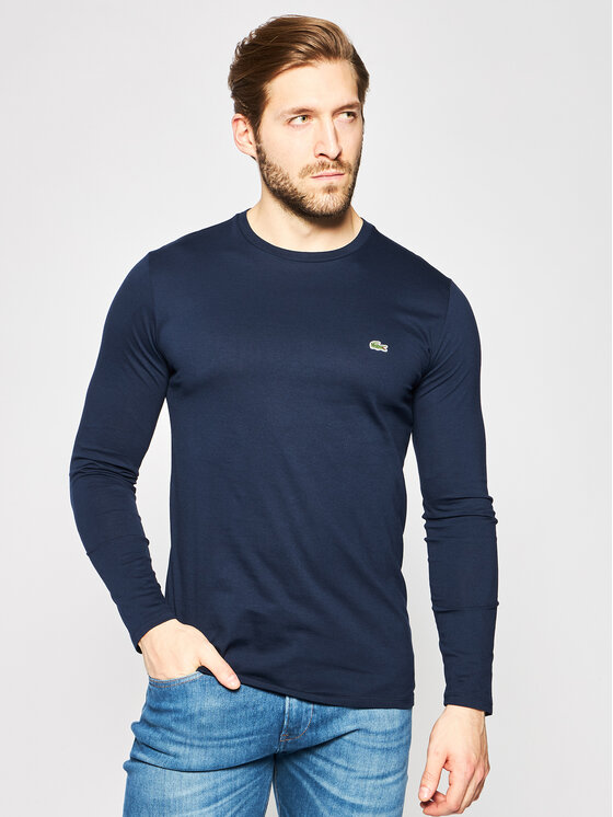 Lacoste Longsleeve krekls TH6712 Tumši zils Regular Fit