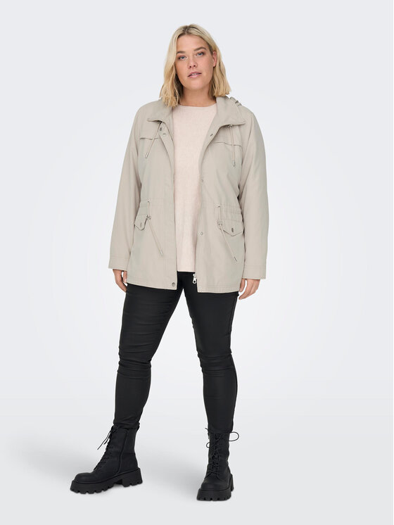 ONLY Carmakoma ONLY Carmakoma Parka New Starline 15278695 Beige Regular Fit