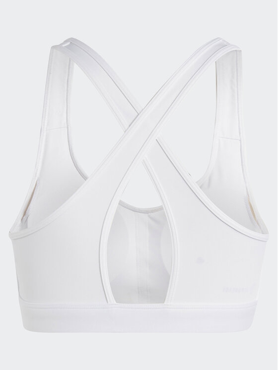 adidas adidas Reggiseno sportivo PowerReact Train Medium-Support HR2889 Bianco