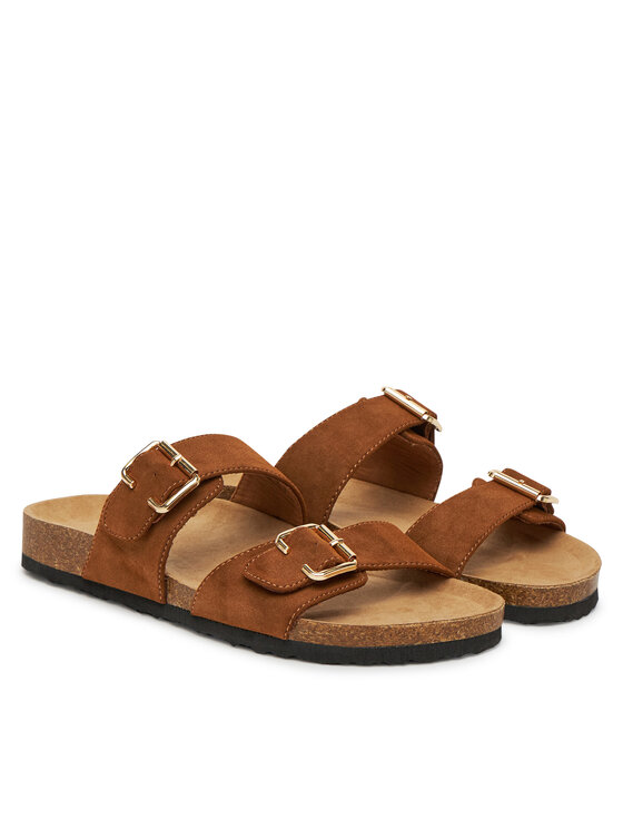 ONLY Shoes ONLY Shoes Papucs Onlmaxi-13 Pu Strap Buckle 15331392 Barna