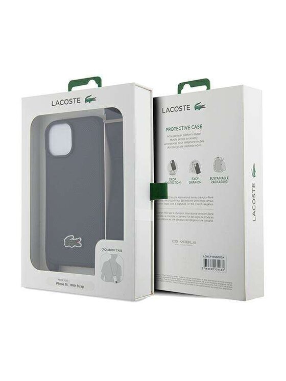 Lacoste Lacoste Etui na telefon Apple iPhone 15 Czarny