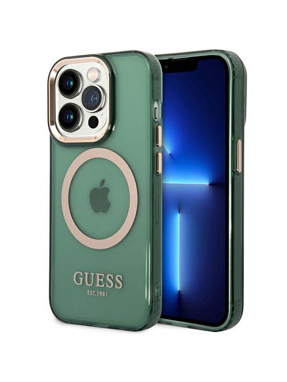 Etui na telefon Guess, Zielone, iPhone 14 Pro Max