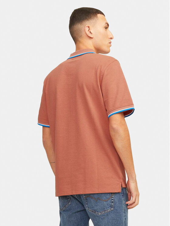 Jack & Jones Jack & Jones Polo Bluwin 12169064 Pomarańczowy Regular Fit