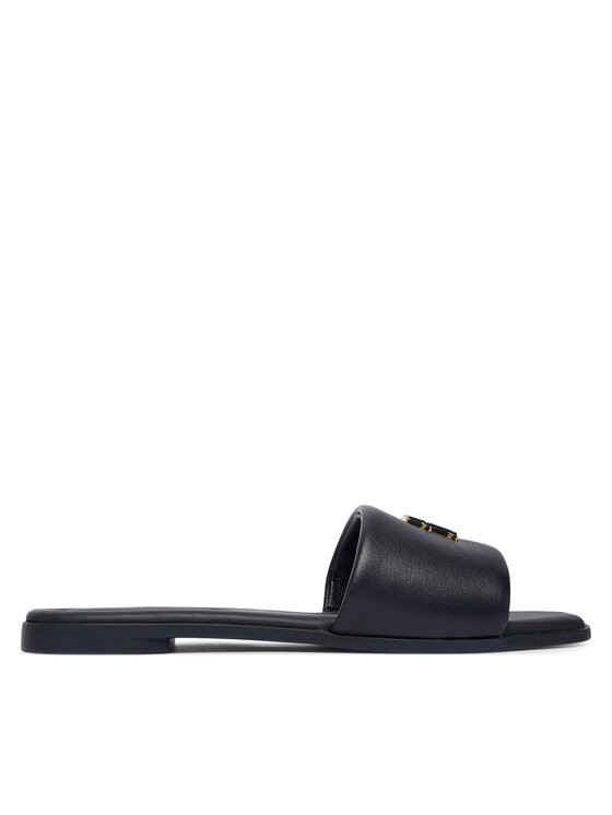 Tommy Hilfiger Tommy Hilfiger Papucs Th Logo Hardware Leather Mule FW0FW09292 Sötétkék