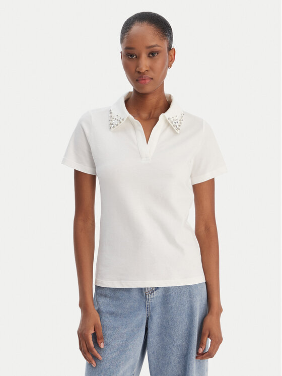 Marella Marella Tricou polo Emme by Marella Onirica 2615951011 Alb Regular Fit