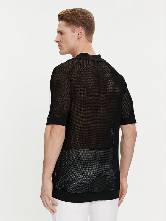 Calvin Klein Swimwear Calvin Klein Swimwear Polo särk KM0KM00963 Must Regular Fit
