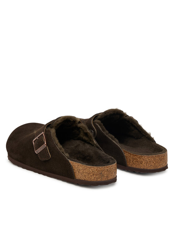 Birkenstock Birkenstock Klapki Boston Fur 1020567 Brązowy